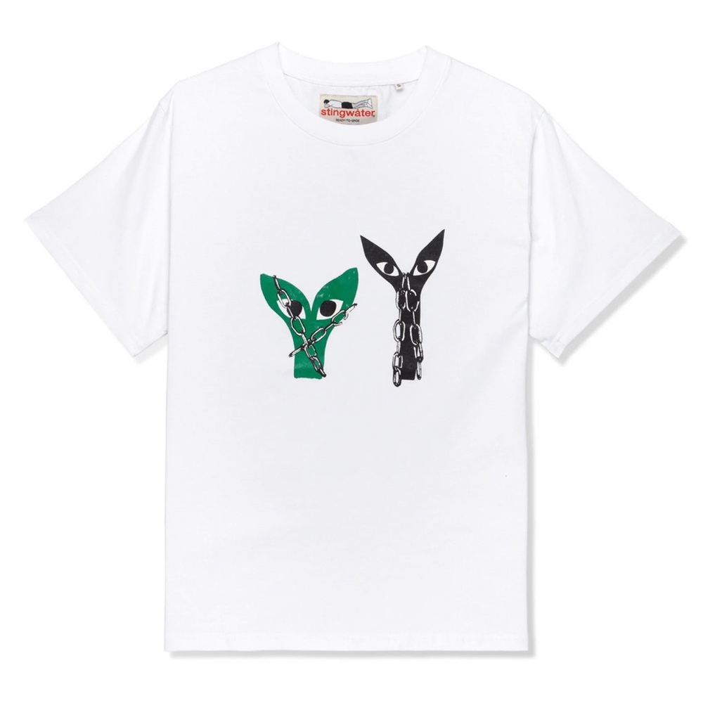 Stingwater Aapi And Aya Unchained Unisex Tee Shirt – White Large like NEW!! 🍄🌱
